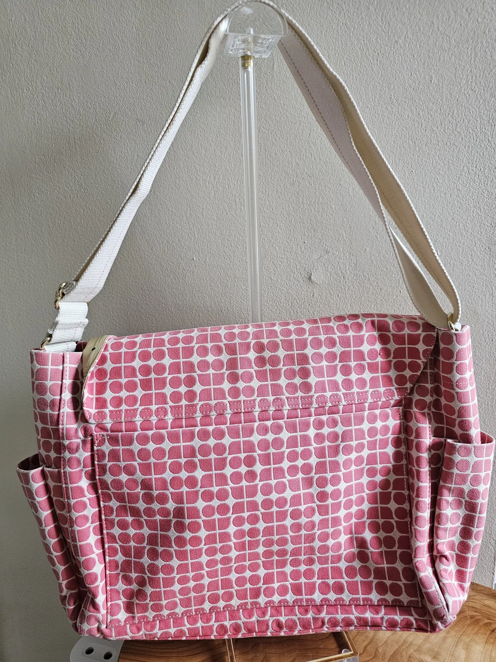 kate spade Pink Dot Messenger Bag with Beige Strap - Picture 7 of 7